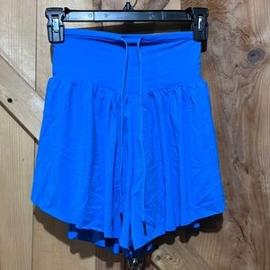 NWOT Blaosn XS royal blue running shorts with draw string has back zipper pocket